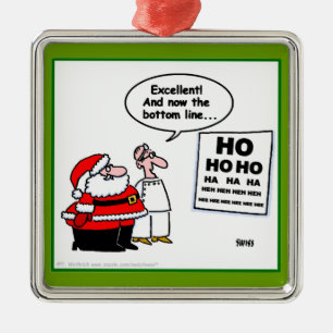 Der Weihnachtsmann im Optometristen Silbernes Ornament