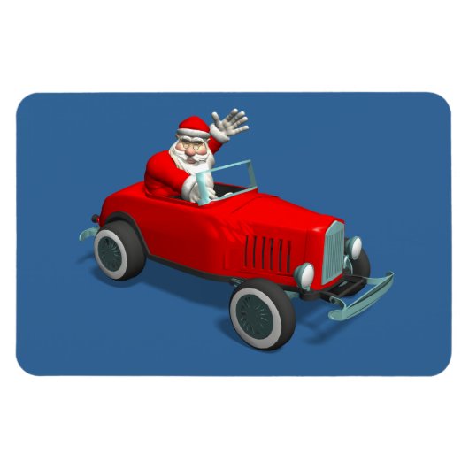 Der Weihnachtsmann im roten Frisierte Auto Magnet (Horizontal)