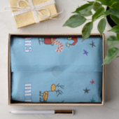 Der Weihnachtsmann im Schlitten mit Rentieren Seidenpapier (Geschenk)