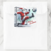 Der Weihnachtsmann im Schnee Quadratischer Aufkleber (Tasche)