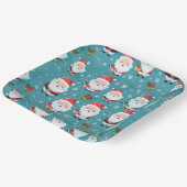 Der Weihnachtsmann im Schneeflocken Pappteller (Gewinkelt)