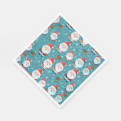 Der Weihnachtsmann im Schneeflocken Serviette (Ecke)