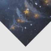 Der Weihnachtsmann im Schneewald mit glühender Lat Seidenpapier (Ausschnitt)