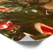 Der Weihnachtsmann im Wald | AI Art Poster (Ecke)