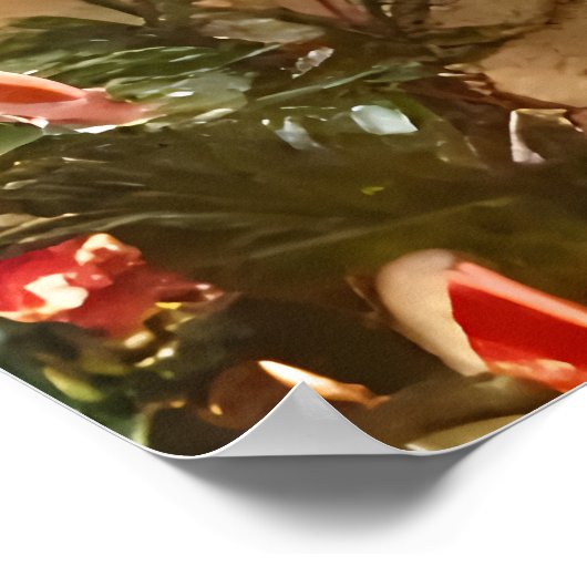 Der Weihnachtsmann im Wald | AI Art Poster (Ecke)