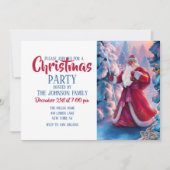 Der Weihnachtsmann im Wald Einladung (Vorderseite)