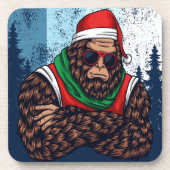 Der Weihnachtsmann im Wald Getränkeuntersetzer (Vorderseite)