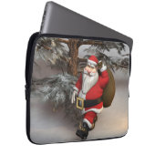 Der Weihnachtsmann im Wald Laptopschutzhülle (Vorne Rechts)