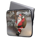 Der Weihnachtsmann im Wald Laptopschutzhülle (Vorderseite Links)