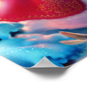 Der Weihnachtsmann im Wald Poster (Ecke)