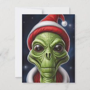 Der Weihnachtsmann im Weltraum Feiertagskarte