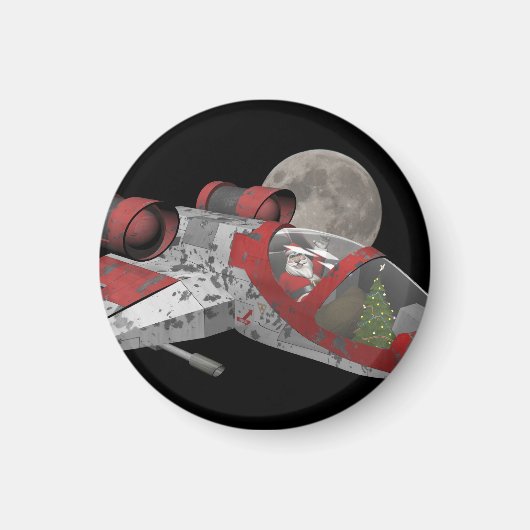 Der Weihnachtsmann im Weltraum Magnet (Vorne)
