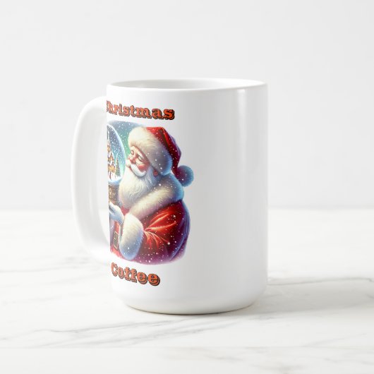 Der Weihnachtsmann im Winter zum Feiern Kaffeetasse (Vorderseite Links)