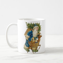 Der Weihnachtsmann in blauen Kostümtümen Kaffeetasse