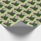 Der Weihnachtsmann in Camouflage Geschenkpapier (Ecke)