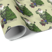 Der Weihnachtsmann in Camouflage Geschenkpapier (Rolleneckpunkt)