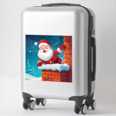 Der Weihnachtsmann in Chimney Aufkleber (Koffer)