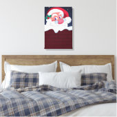 Der Weihnachtsmann in Chimney Leinwanddruck (Insitu (Schlafzimmer))