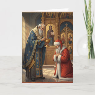 Der Weihnachtsmann in der orthodoxen Kirche Karte