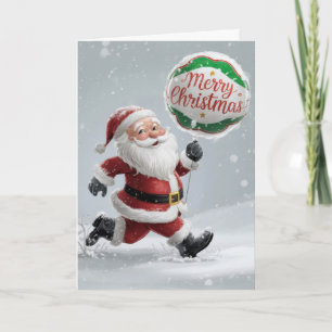 Der Weihnachtsmann in der Schnee-Weihnachtskarte Karte