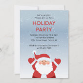 Der Weihnachtsmann in der Snow-Holiday-Party Einladung (Vorderseite)