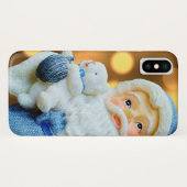 Der Weihnachtsmann in einem blauen Anzug Case-Mate iPhone Hülle (Rückseite (Horizontal))