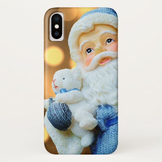 Der Weihnachtsmann in einem blauen Anzug Case-Mate iPhone Hülle (Rückseite)