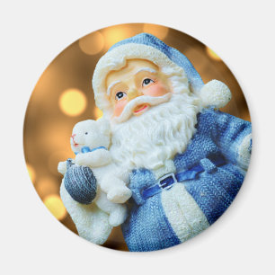 Der Weihnachtsmann in einem blauen Anzug Magnet