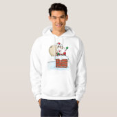 Der Weihnachtsmann in einem Schornstein Hoodie (Vorne ganz)