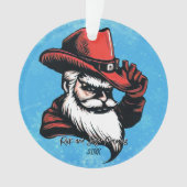 Der Weihnachtsmann in einem Western hat Weihnachte Ornament (Vorderseite)