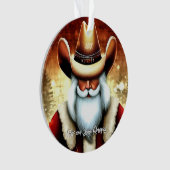 Der Weihnachtsmann in einem Western hat Weihnachte Ornament (Vorderseite)