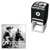 Der Weihnachtsmann in einem Western hat Weihnachte Permastempel (Beispiel)