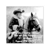 Der Weihnachtsmann in einem Western hat Weihnachte Permastempel (Design)