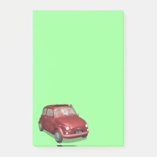 Der Weihnachtsmann in Fiat 500 Post-it Klebezettel