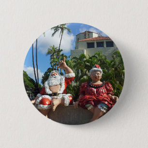 Der Weihnachtsmann in Hawaii Button