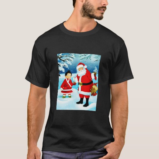 Der Weihnachtsmann in Japan T-Shirt (Vorderseite)