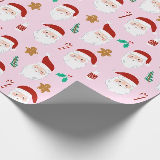 Der Weihnachtsmann in Rosa Geschenkpapier (Ecke)