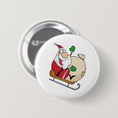 Der Weihnachtsmann in Sleigh Button (Vorne & Hinten)