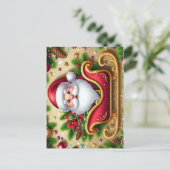 Der Weihnachtsmann in Sleigh Feiertagspostkarte (Stehend Vorderseite)