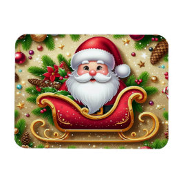 Der Weihnachtsmann in Sleigh Magnet