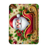 Der Weihnachtsmann in Sleigh Magnet (Vertikal)