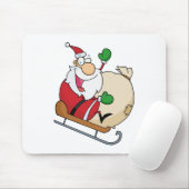 Der Weihnachtsmann in Sleigh Mousepad (Mit Mouse)