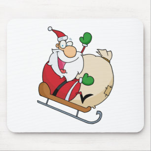 Der Weihnachtsmann in Sleigh Mousepad