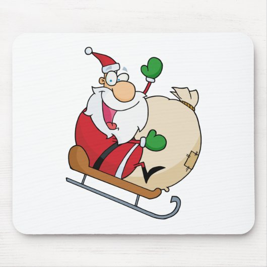 Der Weihnachtsmann in Sleigh Mousepad (Vorne)