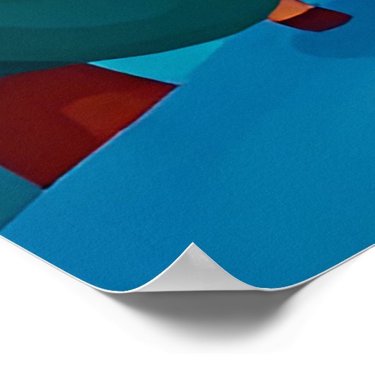 Der Weihnachtsmann in zauberhafter Winterlandschaf Poster (Ecke)