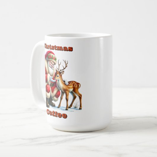 Der Weihnachtsmann interagiert mit einem sanften R Kaffeetasse (Vorderseite Links)