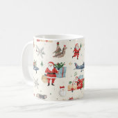 Der Weihnachtsmann ist am Flughafen Kaffeetasse (Vorderseite Links)