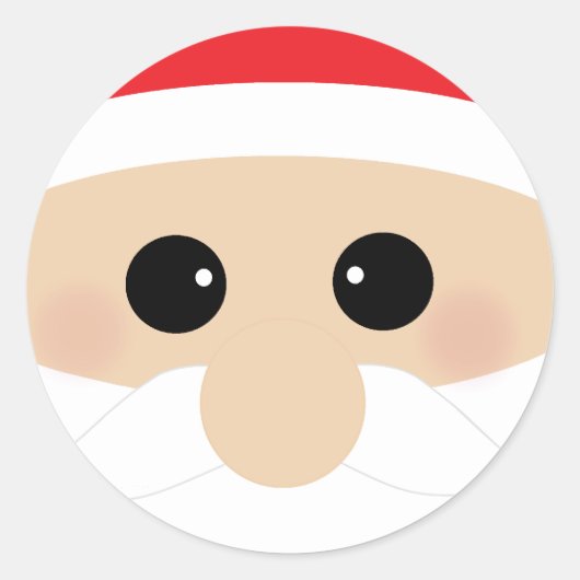 Der Weihnachtsmann ist am Funny Runder Aufkleber (Vorderseite)