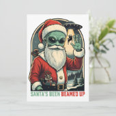 Der Weihnachtsmann ist angekommen Feiertagskarte (Stehend Vorderseite)