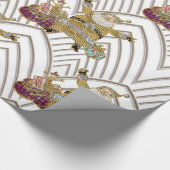 Der Weihnachtsmann ist auf dem Weg 3 Weihnachten Geschenkpapier (Ecke)